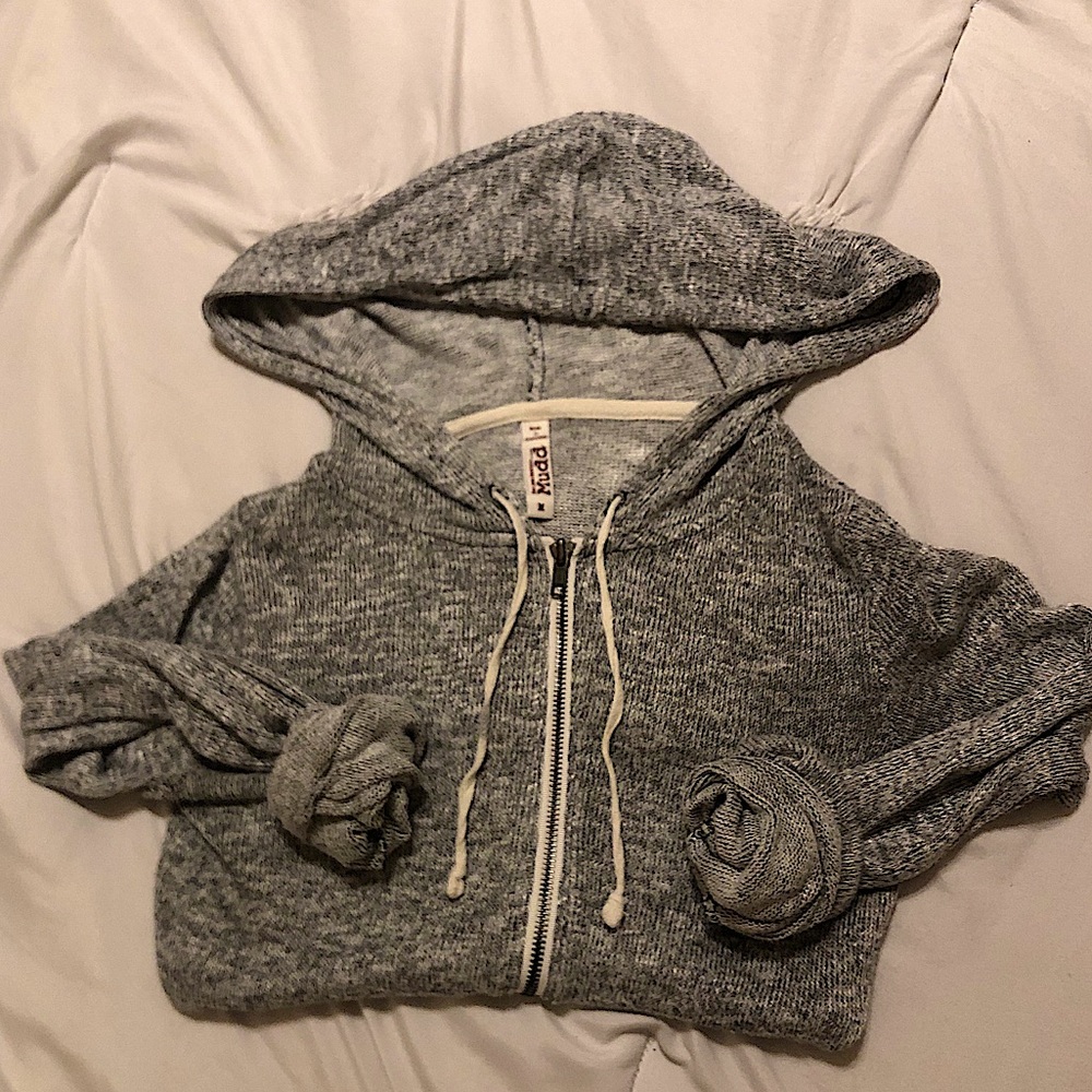 Lightweight Knit Fitted Hoodie